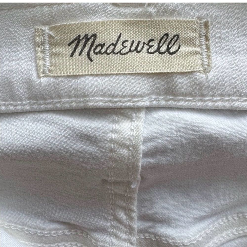 Madewell 9” Mid Rise Skinny Jeans White Button Fly Size 28 - Picture 7 of 8